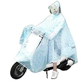 UYUME Wasserdicht Reiten Regenmantel, Regenponcho for Elektroroller, transparenter, wasserdichter Regenmantel mit Kapuze und einzelnem Regenbekleidungs-Poncho-Regen for Outdoor-Wandercamping,F,XXXXL