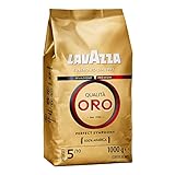 Lavazza, Qualità Oro, Kaffeebohnen, mit Aromanoten von Früchten und Blumen, für einen Samtigen Espresso, 100 % Arabica Kaffeebohnen, Intensität 5/10, Mittlere Röstung, 1 kg