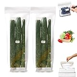 Lebensmittelechte Frischhaltebeutel, Neue Frischhaltebeutel Für Lebensmittel (Modell 2026), Wiederverwendbare, Transparente, Auslaufsichere Doppelbeutel Aus Kunststoff (2 Boxen – Lang)