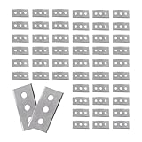 Ceranfeldschaber Ersatzklingen, 43mm, 100 Stück Doppelseitige Schaberklingen, Klingen für Ceranfeldschaber, Ceranfeldschaber Klingen, Kochfeldschaber Ceranfeld Ersatzklingen