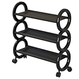 Stabiles Schuhregal mit Rollen, Stoffregal für Flur, Schlafzimmer und kleine Räume, breiter Schuhständer, einfache Mobilität und kompaktes Design, 46 x 20 x 73 cm