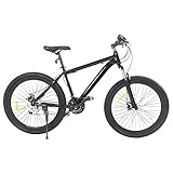 Kaichenyt 26 Zoll Mountainbike, 21-Gang Fahrräder MTB Siebenteiliges Positionierschwungrad Scheibenbremse Vorne und Hinten Fahrrad für Jungen Mädchen Damen und Herren