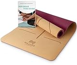 NAJATO Sports Yogamatte Kork – Rutschfeste Yoga Matte mit Tragegurt & E-Book (PDF Datei) – Trainingsmatte 183 x 65 x 0,6 cm – Nachhaltige Gymnastikmatte