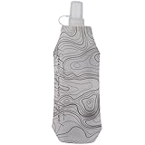 Qzdtue Soft Water Bottle, Folding Hydration Pack Runners, 27,5 x 9,5 x 3,5 cm, Silikon, Sportbehälter, tragbar, Outdoor Water Storage for Gym, Hiking, Workout, Schule, Camping
