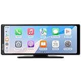 Carpuride V92 Tragbares Autoradio Kabellos Carplay & Android Auto, 10,26 Zoll 1080P HD Touchscreen Radio mit BT 5.0, Mirror Link Halterung Truck RV Armaturenbrett