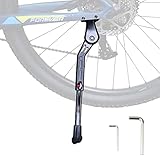 MEGHNA 40mm Lochabstand Fahrradständer Aluminiumlegierung Rückseite Fahrradständer Hinterbauständer Aluminiumlegierung Fahrrad Ständer Anti-Rutsch Seitenständer für 22-29 '