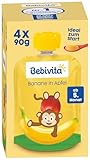 Bebivita Baby Quetschbeutel Banane in Apfel, 4 x 90g 4er Pack (4x4x90g)