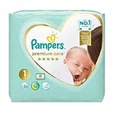 Pampers Windeln Größe 1 (2-5kg) Premium Care Windeln, 26 Stück, Bester Komfort und Schutz empfindlicher Haut von Pampers