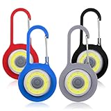 Mipcase Kleiner Taschenlampe Schlüsselanhänger 4 Stück Tragbare Kleine Kunststoff Leuchte Stabile Haken Outdoor Camping Licht in 4 Farben