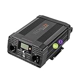 Technaxx KFZ Wechselrichter 12V auf 230V Reiner Sinus 2000W / 4000W – TÜV-zertifizierter Auto Spannungswandler mit LC-Display, 2x Schuko&USB-A QC 3.0 + USB-C – Inverter für Camping, Wohnmobil – TE22