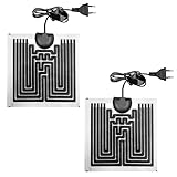 2pcs Heizkissen für Glasbehälter, Aquarienheizkissen, verstellbares Heizkissen für Reptilien mit Temperaturregelung für Reptilien, Schlangen, Spinnen, Raupen, Eidechsen, Geckos (5W)