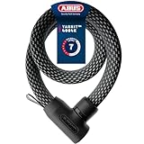 ABUS Kettenschloss YARNIT 4004K - leichtes Textilschloss für Sicherheit an Fahrrad und E-Scooter - Flexibles Fahrradschloss mit Sicherheitslevel 7 - Länge 85 cm, schwarz