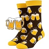 Scinzene Bier Socken, Bier Geschenke für Männer, Atmungsaktive Sportsocken, Tennissocken 36-42, Baumwollsocken, Lustige Geschenke für Beer, Bequeme und Langlebige Socken für Beerliebhaber