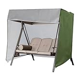 Wasserdichte Gartenschaukelabdeckung, 210D Oxford-Gewebe, winddichtes Baldachin mit Schrumpfseil, passend für Hollywoodschaukeln mit 2-4 Sitzplätzen