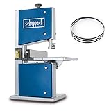 Scheppach Bandsäge HBS20 | 230V | 350 Watt | max. Durchlasshöhe: 80 mm | max. Durchlassbreite: 200 mm | Großzügiger Arbeitstisch 300 x 300 mm | Holzbandsäge | Modellbausäge