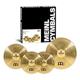 Meinl Cymbals Beckenset HCS Complete — mit 14 Zoll Hihat, 16 Crash, 20 Ride Schlagzeug Becken - Messing, Traditionelles Finish (HCS141620)