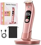 Rolgno Elektrischer Rasierer Damen, [IPX6 Wasserdicht & Hautfreundlich] Damenrasierer Elektrisch, Body Trimmer Damen mit USB-Ladestation, Nass-Trockenrasierer, Lady Shaver, für Beine/Arme/Gesicht