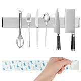 VFANDV Magnetleiste Messer, Magnetleiste Messerblock aus Edelstahl, Magnetleiste Selbstklebend aus mit Klebeband, Magnetleiste Messerblock aus für alle Arten von Küchenmessern, Obstmessern (30CM)