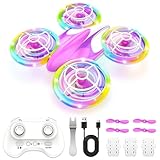 Charmofun Mini Drohne für Kinder Spielzeug ab 6+ Jahre, Mini Drone Set mit 7 LED Lichteffekte, 3 Akkus, Indoor Outdoor RC Drohne mit Höhehalten, RC Flugzeug Geschenke für Jungen Mädchen Anfänger
