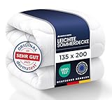 Leichte Sommerdecke 135x200 als Schlafdecke - Bettdecke für Allergiker geeignet - Weiche Steppdecke - Besonders Flauschig & waschbar bei 60°