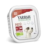 Yarrah Bio Hund Schale Pastete getreidefrei Rind, 150g, 12er Pack (12 x 150g) 150 g