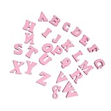 Ipetboom 100 Stück Kreative Holzbuchstaben DIY Holzchips Englische Buchstaben Holzscheiben für Bastelprojekte Handmalerei Schmuck Verzierung