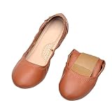 Wind Frühlingsrolle Schuhe Einfarbig Verdickte Weichen Boden Damen Schuhe Frühling Muster Flache Flache Gebogene Schuhe Bootsschuhe Schuhe Schwarz Damen 38 (Brown, 40)