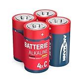 ANSMANN Alkaline Baby C Batterien – leistungsstarke, langlebige Energiequelle – 1,5V LR14 – 4er Pack