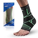 RYHHH Sprunggelenkbandage | Fußgelenk Bandage mit Verstellbarem Riemen | Stabilisierung & Schutz | Kein Umknicken Durch Knöchelbandage | Fußbandage für Rechts oder Links | 1 Stück | Schwarz-Grün | M