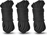8mm Baumwollschnur 3Pack Baumwollseil 10m/Rolle - Baumwollkordel weich und strapazierfähig Bindeseil Baumwolle Bindeschnur, vielseitig für DIY, Dekoration, Gartenarbeit und kreative Anwendungen