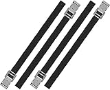 ProPlus 321285 Spannriemen mit Metallschnalle 18mm-40cm Set von 4 Stück, Schwarz