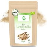 Curly Superfood® Ashwagandha Pulver Bio 500g - 100% naturreine BIO Qualität aus Indien - Fein gemahlenes Bio Ashwagandha Pulver für Smoothies, Säfte, Goldene Milch & Co