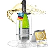 Dimono® Flaschenkühler doppelwandiger Weinkühler Thermo Sektkühler für Wein-Flaschen, Sekt, Champagner und Wasser (Hochglanzacryl)