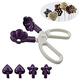 pandor Cake Pops Maker 3 in 1 Form Set - Herz, Stern, Blume - Silikon - Mehrfarbig