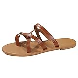 Generisch Cool Drag mit Riemchensandalen, Flip Flops für Frauen mit Fußgewölbe, weiche Wassersandalen für draußen, Weiche Sohle verschleißfest Strandsandalen, Pool, Urlaub Outdoorsandalen