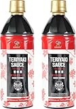 Soeos Teriyaki Sauce, Teriyaki Marinade, 500 ml, 2 Stück, süßer und herzhafter Geschmack, perfekt zum Braten, Grillen, Marinieren, vielseitige Sauce für Fleisch, Lachs, Nudeln und Gemüse, einfach