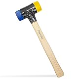 Wiha Schonhammer Safety I weich/mittelhart I Hickory-Holzstiel I Rund-Schlagkopf Ø 30 mm I Kunststoffhammer 290 mm I 272 g I Innenausbau, Montagearbeiten, Kfz-Reparatur & Maschinenbau (26653)