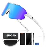 suoso Fahrradbrille-Herren-Damen-Sportbrille-Schnelle Brille-Rave Brille-Polarisierte-Sonnenbrille-Rennrad Brille-UV400 Schutz-Sunglasses-Men-Women-Ski Brille-Mtb Brille-für Fahrrad-Skifahren,1