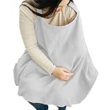Stilltuch, Fütterungsponcho, Baumwoll-Stillschal, atmungsaktiv, leichtes Design, verstellbar, bequeme Passform, ideal für öffentliche Räume, Outdoor, Roadtrip, Reisen, Einkaufszentren, Parks