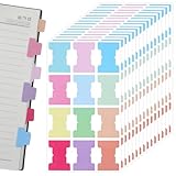 LXUEJIE 180 Stück Index Tabs Doppelseitige Seitenmarker Pastell Trennstreifen Selbstklebend Page Marker Beschreibbare Papier Haftnotizen Tabs Kleberegisterkarten für die Kennzeichnung Klassifizierung
