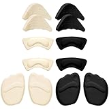 6 Paar High Heel Cushion Pads,Schuhfüller Schuhpads,Verstellbarer Zehenfüller-Einsätze Vordere Einlegesohlen Fersengriff-Einsatz,Verhindert,dass zu große Schuhe an der Ferse Rutschen,Wiederverwendbare