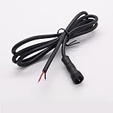 Anschlusskabel für Stecksystem NEMO (IP44), 1m, schwarz, 2 x 0,75 mm², Leitung, Kabel, Durchleitungskabel,Flexibles Verbindungskabel für Außen- und Innenbeleuchtung, Teich- und Brunnenbeleuchtung