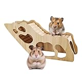 Hamster Kletterspielzeug,Kletterhaus Aus Holz Als Spielzeug - Käfigzubehör Für Hamsterbrücken - Geeignet Für Eichhörnchen, Kleintiere, Mäuse, Gerbils, Syrische Mäuse Und Zwerghamster Zum Täglichen Aus