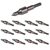 12pcs 100grn Schwarze Schraube in Praxis Breitspitzen Pfeilspitzen, Bogenschießen Bullet Field Punkte, kleine Spiel Armbrüste Compound Bögen Pfeil Tipps für Targeting üben Jagd Schießen schwarz