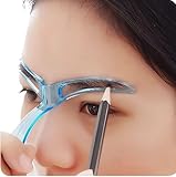 Augenbrauen Schablone für Anfänger, Wiederverwendbar DIY-Augenbrauen Stempel für 3 Minuten Make-up (BLAU)