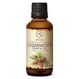 Zedernholzöl 50ml - Cedrus Atlantica - Marokko - Naturreines Ätherisches Zedernholz Öl für Aromatherapie - Entspannung - Massage - Duftender Diffusor - Aroma Lampe - Gesundheit Haut