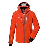 killtec Herren Skijacke/Funktionsjacke mit abzippbarer Kapuze und Schneefang KSW 44 MN SKI JCKT, dunkelorange, XL, 38698-000