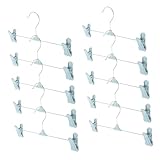 10St Hosen Organizer kleiderständer schalaufhänger klamottenablage Hanger Hosenbügel Clip-Kleiderbügel garderobenständer Jeansbügel platzsparend Wohnheim-Essentials Plastik Blue Parliky