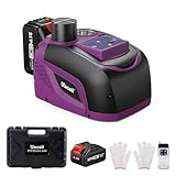 Uaoaii Elektrischer Wagenheber, 5 Tonnen, 21 V 4,0 Ah Akku und LED-Licht, Hydraulik-Kit für Auto, SUV, Limousine, MPV, Reifenwechsel, Garagenreparatur, (Hubbereich 15-45 cm)