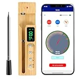 Fleischthermometer Kabellos 150 Meter Wireless Meat Grill Thermometer Bluetooth Digital Grillhermometer mit LCD-Enhanced Intelligent Bratenthermometer für Grill,Backofen und Grill.Weihnachtsgeschenke